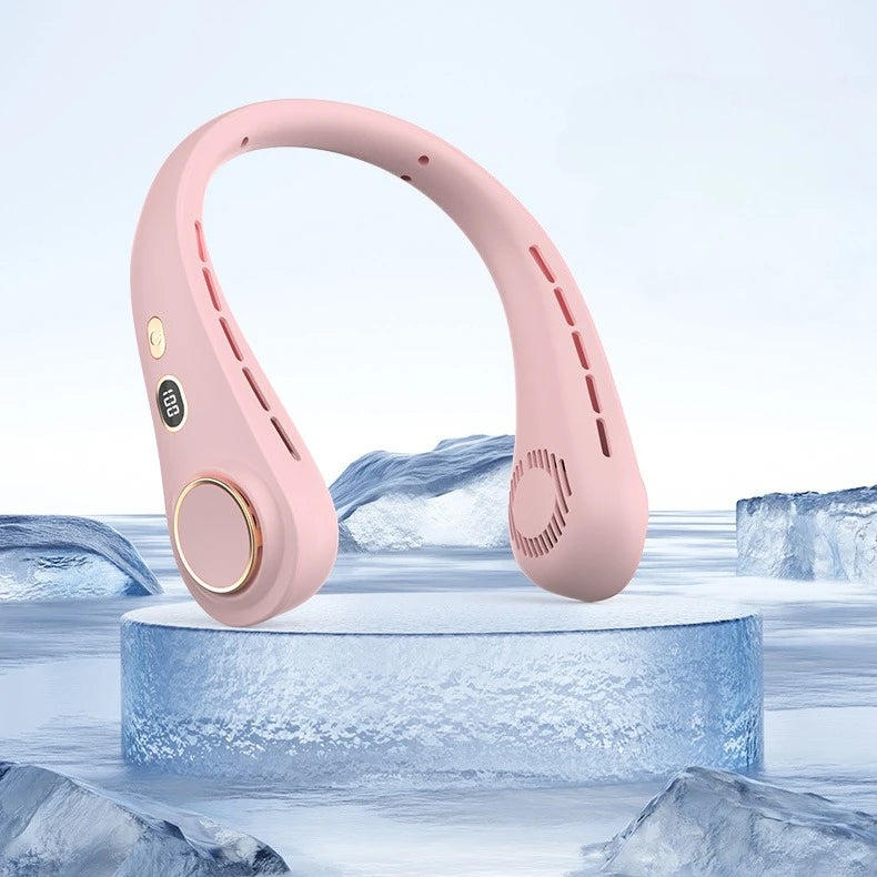 Portable Wearable Neck Fan: Hands-Free Cooling for Travel & Sports