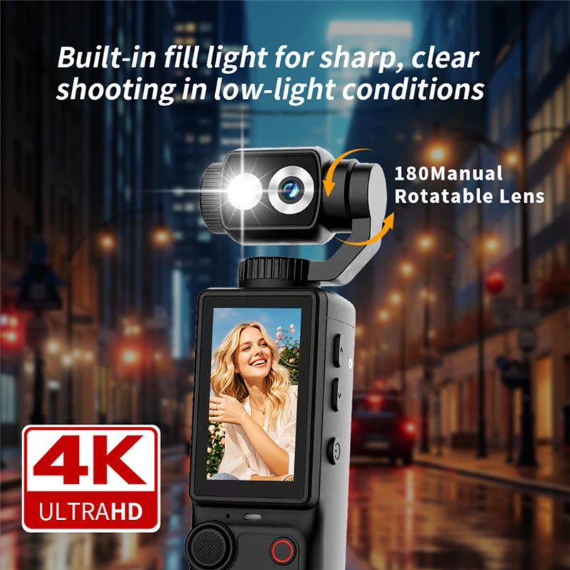 K Pocket Camera – WiFi Vlogging Camera with Autofocus