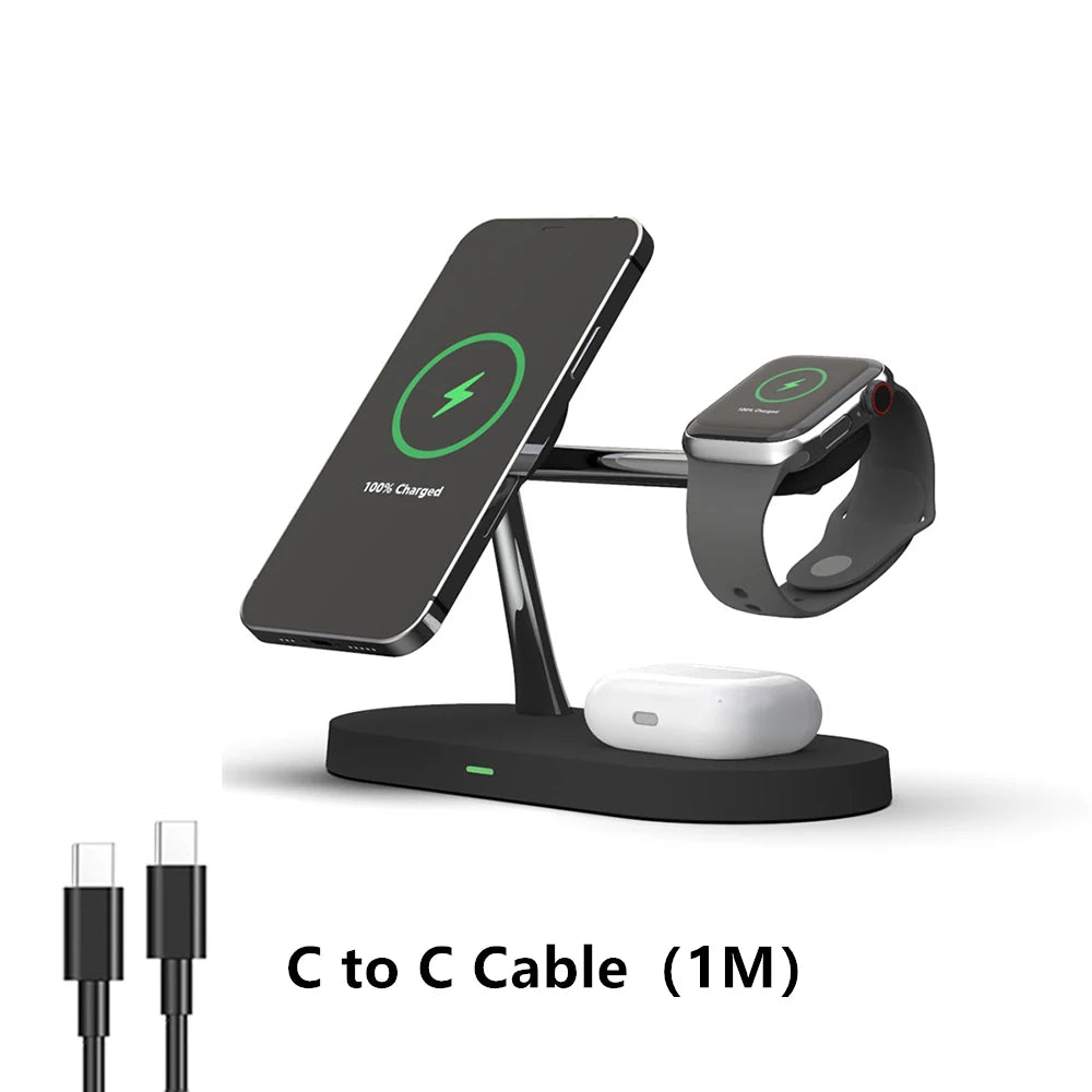 LuxeCharge 3-in-1 — Wireless Charging Station for iPhone, Apple Watch & AirPods