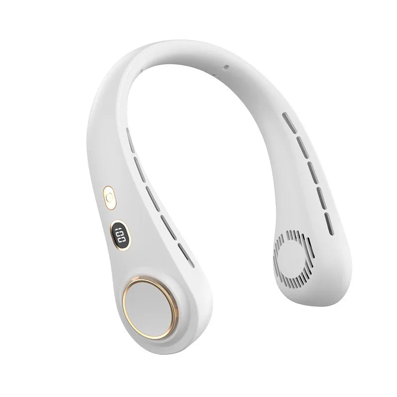 Portable Wearable Neck Fan: Hands-Free Cooling for Travel & Sports