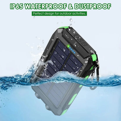 Solar Charging Power Bank 80000mAh—Portable Phone Charger with Powerful LED Light