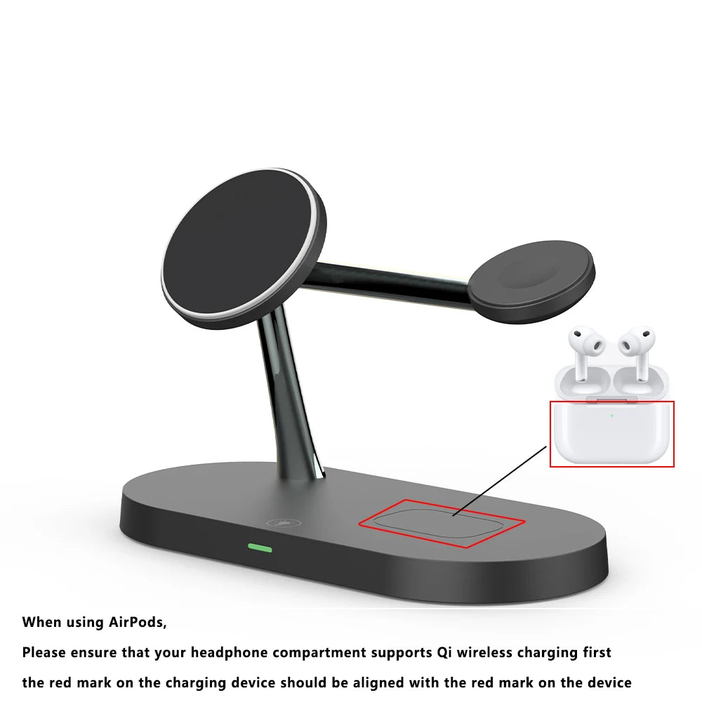 LuxeCharge 3-in-1 — Wireless Charging Station for iPhone, Apple Watch & AirPods