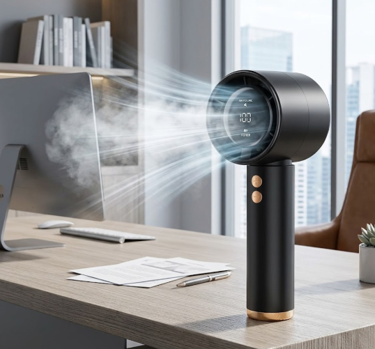 High Speed Portable Turbo Fan Cooler Fan 100-Speed Adjustment High-Speed Fan Handheld Fan Mini Fan 100-Level Adjustment Amagi