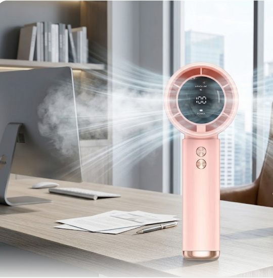 High Speed Portable Turbo Fan Cooler Fan 100-Speed Adjustment High-Speed Fan Handheld Fan Mini Fan 100-Level Adjustment Amagi