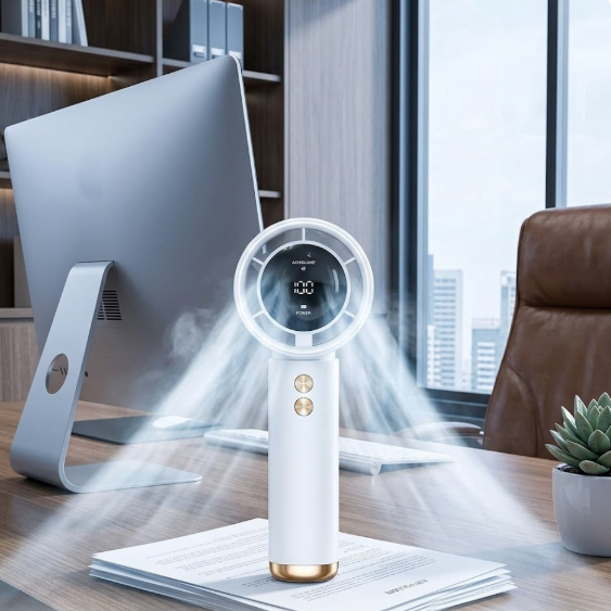 High Speed Portable Turbo Fan Cooler Fan 100-Speed Adjustment High-Speed Fan Handheld Fan Mini Fan 100-Level Adjustment Amagi