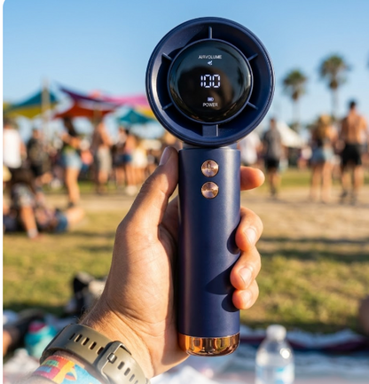 High Speed Portable Turbo Fan Cooler Fan 100-Speed Adjustment High-Speed Fan Handheld Fan Mini Fan 100-Level Adjustment Amagi