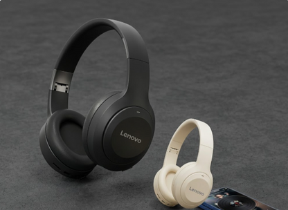 Lenovo noise-canceling Bluetooth 5.3 wireless headphones, foldable over-ear style, dual-connection, HiFi sound quality.