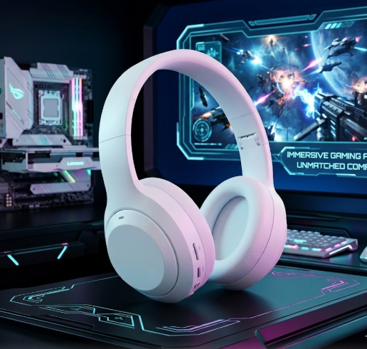 Lenovo noise-canceling Bluetooth 5.3 wireless headphones, foldable over-ear style, dual-connection, HiFi sound quality.