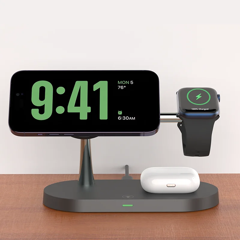 LuxeCharge 3-in-1 — Wireless Charging Station for iPhone, Apple Watch & AirPods