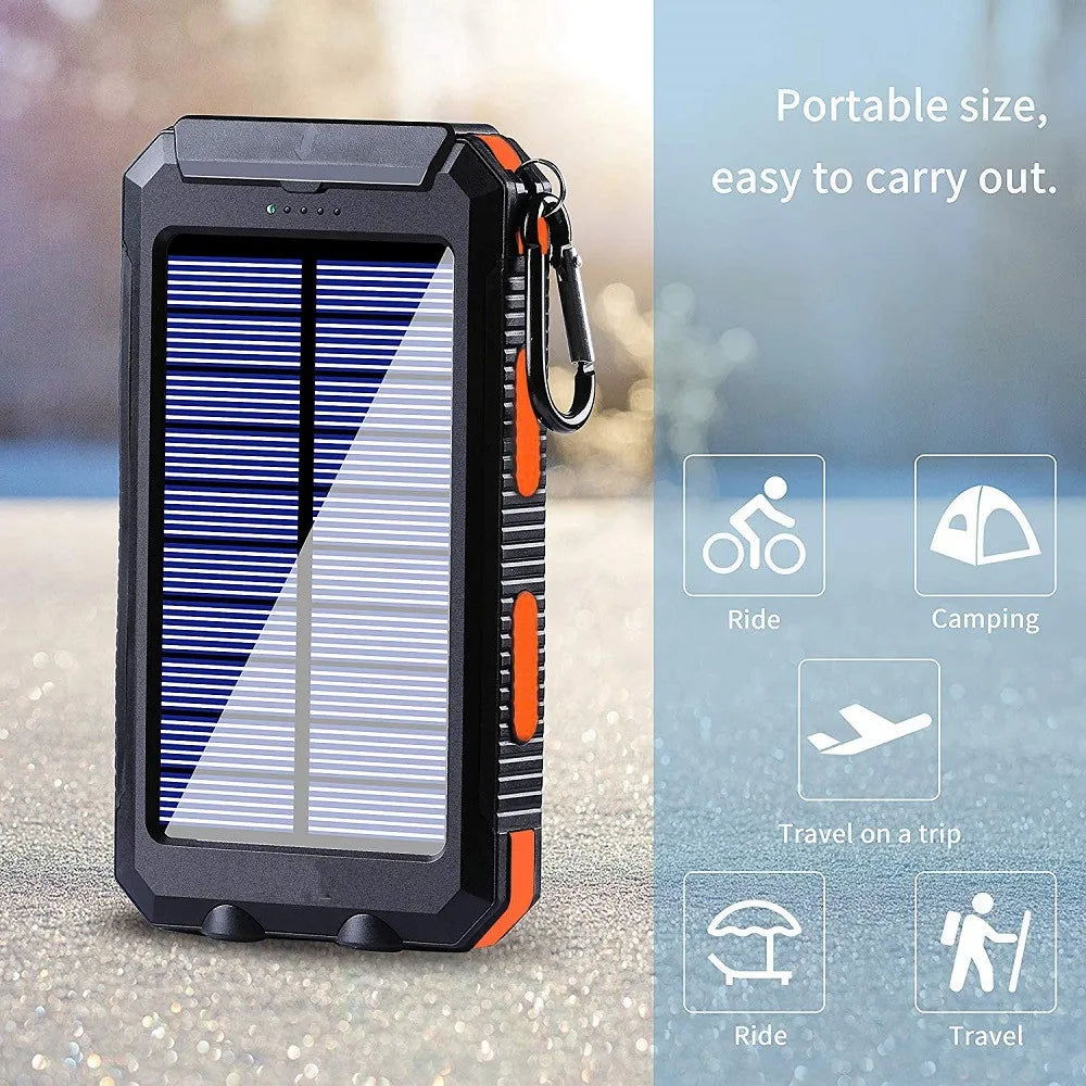 Solar Charging Power Bank 80000mAh—Portable Phone Charger with Powerful LED Light