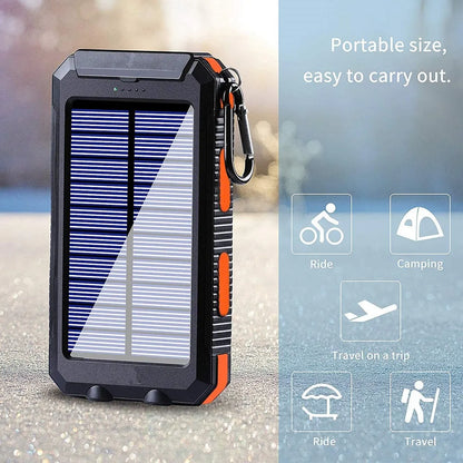 Solar Charging Power Bank 80000mAh—Portable Phone Charger with Powerful LED Light