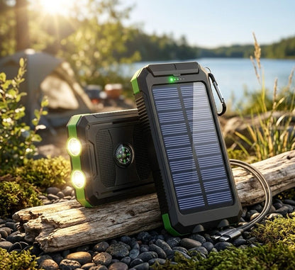 Solar Charging Power Bank 80000mAh—Portable Phone Charger with Powerful LED Light